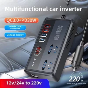 DC 12V/24V To 220V Power Adapter 200W High Power Automotive Charger Inverter - Picture 1 of 12