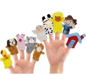 Marionetas de dedo RIY 10 piezas Story Time - El viejo Macdonald tenía una granja educativa Pu... - Imagen 1 de 3