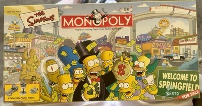 The Simpsons Monopoly Board Game Welcome To Springfield 2001 - Image 1 of 4