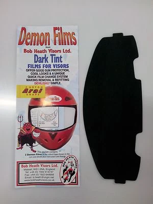 VISOR INSERTS, ARAI TYPE, 2 PACK, DARK TINT, DEMON FILMS BY BOB HEATH VISORS