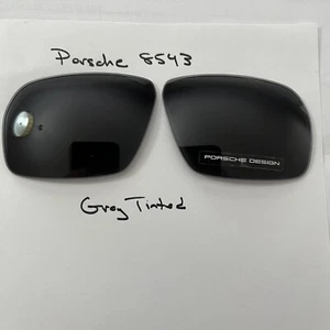 New OEM Porsche Design P8543 Sunglasses Lenses Original Gray Tinted - Picture 1 of 2