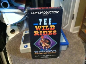 RARE The Wild Rides of Rodeo VHS Lazy E Arena Blooper Crashes Bull Riding Cowboy - Foto 1 di 3