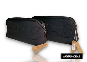 2 X New Skims Kim Kardashian Neoprene Zip Black Makeup / Travel Pouch w/ Zipper - Picture 1 of 8