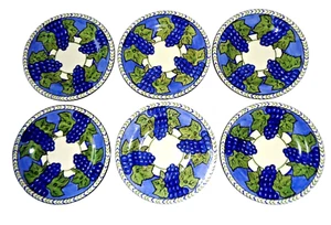 CASA UNO ITALY Set of 6 side/bread/dessert plates ceramic - VGC - Picture 1 of 4