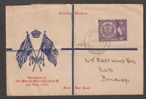 1953 Coronation QE registered FDC - Picture 1 of 2