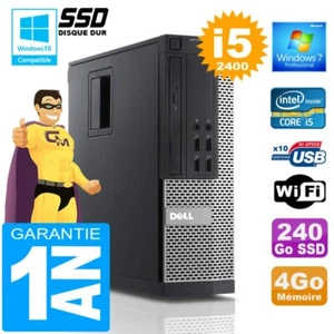 PC DELL 990 SFF Core I5-2400 RAM 4Go Scheibe 240 GB SSD Wifi W7 - Bild 1 von 4