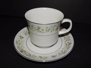 Imperial China Wild Flower 745 W Dalton Cup Saucer White Porcelain Japan - Picture 1 of 12