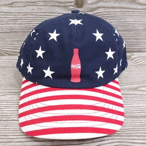 COCA COLA UNITED STATES FLAG MULTICOLOR ADJUSTABLE STRAPBACK BASEBALL HAT CAP - Imagen 1 de 8