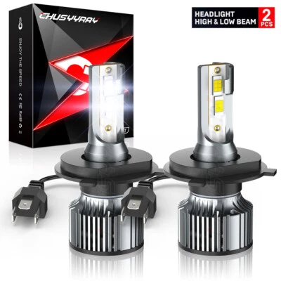 2-Sides 9003 HB2 H4 LED Headlight Bulbs Kit For Toyota Yaris Hatchback 2004-2021 - Image 1 of 4