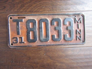 Vintage Minnesota Minn 1931 Single License Plate - Picture 1 of 4