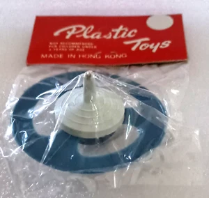 Dime Store Toy Plastic Hong Kong UFO Spinning Top 1970s NOS New - Picture 1 of 3