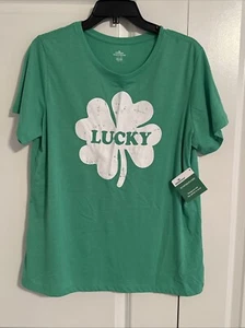 Camiseta de mujer manga corta Lucky talla L 12/14 nueva con etiquetas - Imagen 1 de 5
