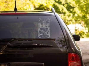 Calcomanía de pegatina con logotipo de vinilo Dimmu Borgir banda de metal negro coche base pesada de suciedad - Imagen 1 de 5