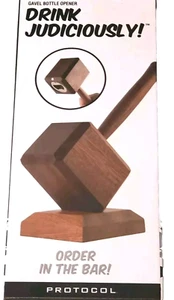 Hammer Bier Wein Flaschenöffner von Samsonico Protokoll Richter Hammer LUSTIGES Geschenk Neu mit Etikett - Bild 1 von 5