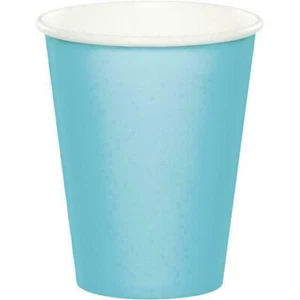 Tazas de papel 266 ml Pk8 azul pastel - Imagen 1 de 1
