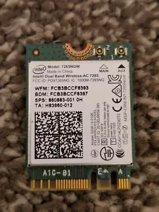 Intel Dual Band 867 Mbps 2,4 GHz IEEE 802.11a/b/g/n Bluetooth 4.0 Mini PCIe WIFI - Foto 1 di 2