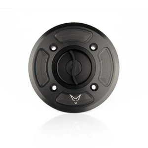 Aprilia RSV4 Tankdeckel mit Schnellverschluss schwarz eloxiert 2009>> - Afbeelding 1 van 4