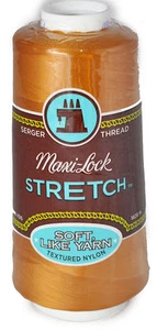 A&E Maxi Lock Stretch Textured Nylon Blue Jean Gold Serger Thread  MWN-43006 - Picture 1 of 1