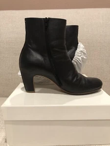 Women’s Maison Martin Margiela Black Leather Ankle Boots Size 40 - Picture 1 of 9