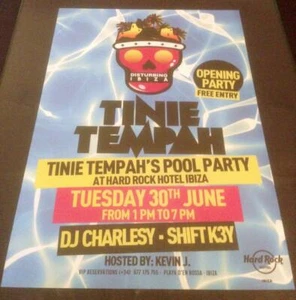 DISTURBING IBIZA 2015 TINIE TEMPAH @ HARD ROCK HOTEL - IBIZA CLUB POSTERS - DJ - Picture 1 of 6