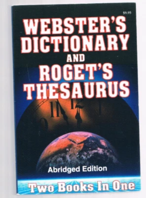 Webster's Dictionary and Roget's Thesaurus Abridged Edition 2 Books in 1 (DEAL!) - Image 1 of 3