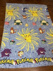 Vintage 90's Nintendo Pokemon Comforter, Pillows, Curtain Size 60x84 Full Bed - Picture 1 of 8