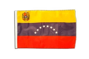 Venezuela 8 Sterne mit Wappen Banner neue venezolanische Fahnen Flaggen 30x45cm - Bild 1 von 1