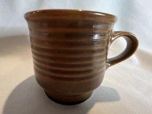 Vintage Hall Pottery Brown Ceramic Coffee Mug Tea Cup Handled Mug - Picture 1 of 8