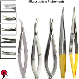 Mikrochirurgie Castroviejo Nadelhalter Micro Noyes Federschere chirurgisch - Bild 1 von 6