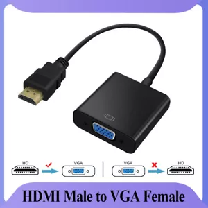 HDMI INPUT to VGA OUTPUT Converter Adapter Cable 1080p For PC TV Monitor Black - Bild 1 von 10
