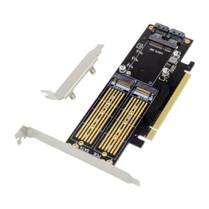 M.2 NVME M Key to PCI-E X4 M2 SATA B Key to SATA3 +mSATA SSD to SATA3.0 Adapter - Picture 1 of 6