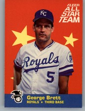 1986 Fleer All-Stars Kansas City Royals Baseball Card #3 George Brett 