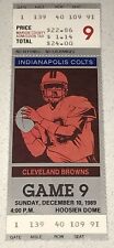 12/10/89 Indianapolis Colts Cleveland Browns NFL Ticket Stub Andre Rison TD #3