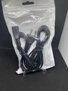 NEW 10-20 6FT AC Power Cord 2 Prong Cable for PS4 PS3 XBOX PC LAPTOP Monitor TV - Picture 1 of 3