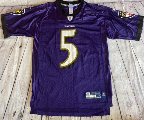 Reebok NFL Baltimore Ravens On Field Joe Flacco Football Jersey Mens Size M Cover