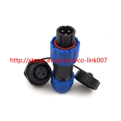 SD13 3pin Waterproof Connector, IP68 High voltage Current AC DC Connector - Image 1 of 4