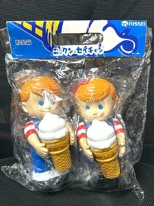 Nissei Nikkun Seichan Figure Piggy Bank Set Rare Vintage NEW - Picture 1 of 7