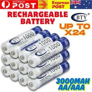 4–24x AA 3000mAh / AAA 1000mAh NiMH 1.2V Rechargeable Batteries – High Capacity - Picture 1 of 3