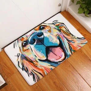 Teppich mit Hunde Druck Bild flanell antirutsch 40x60cm Hundeteppich Badewanne - Imagen 1 de 4