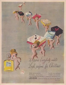 Vintage 1945 Print Ad - Leigh Perfume - Christmas Xmas - New York - Toronto - Picture 1 of 1