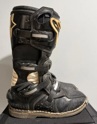 Alpinestars Tech 6 Black & White Motocross Riding Boots Mens Size 11 - Image 1 of 4