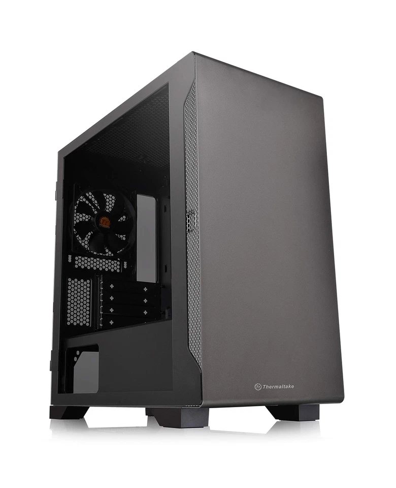 Thermaltake CA-1Q9-00S1WN-00 S100 Tempered Glass Black Edition Micro-ATX Mini... - Image 1 of 4