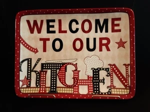 Cert International Welcome To Our Kitchen Lrg Serving Tray Hobby Lobby 15.5" - Picture 1 of 8
