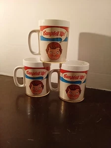 Lote De Colección De 3 Tazas De Sopa Campbell "Campbell's Up!" Años 70 - Imagen 1 de 12