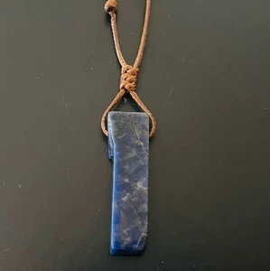 Sodalita Chakra Reiki Cristal Palo -Collar Unisex Ajustable -Nuevo - Imagen 1 de 3