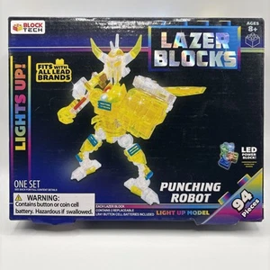 Block Tech Lazer Building Blocks Lights Up Punching Robot Mech Fits Legoz ! - Picture 1 of 3