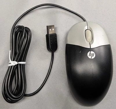 HP Mouse N8R0U USB Optical Scroll  537749-001 Wired 2-Button PC Laptop - Image 1 of 4