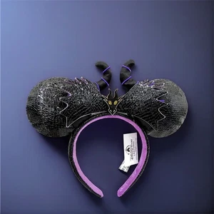 US SHIP Disney- Parks D23 Maleficent Ears Headband Sleeping Beauty Fan Event OS - Picture 1 of 10