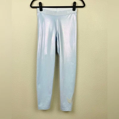 Nike Women's Medium Pro Crop Tights 7/8 Rise Pack Royal Tint Blue Iridescent - Image 1 of 4