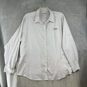 Camisa Columbia PFG Tamiami II para mujer talla 3X blanca omni-sombra abotonada pesca - Imagen 1 de 13
